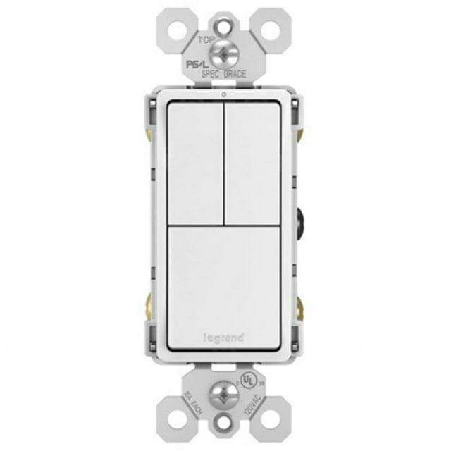 Legrand RCD113WCC6 Pass & Seymour Radiant 3 Single-Pole Switch, 15A, White - Quantity 1