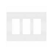 Legrand - PASS & SEYMOUR RWP263WCC6 Radiant 3 Gang Screwless Plastic Wall Plate, Decorative wall plate, White