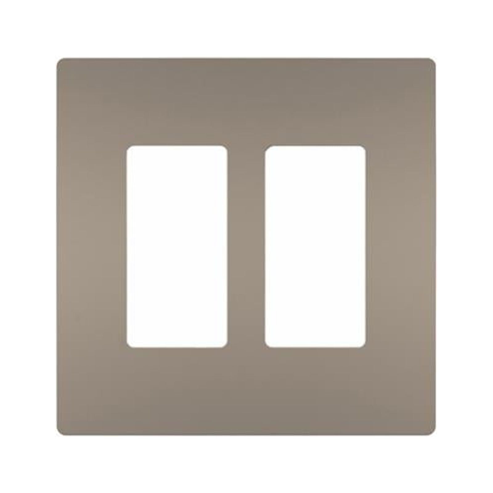 Legrand RWP262NICC6 Pass & Seymour Radiant 2Gang Plastic Wall Plate, Nickel Quantity 1