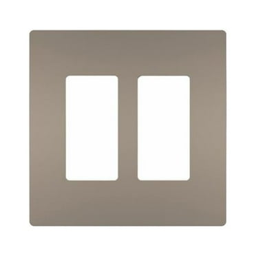 Legrand RWP262NICC6 Pass & Seymour Radiant 2-Gang Plastic Wall Plate, Nickel - Quantity 1