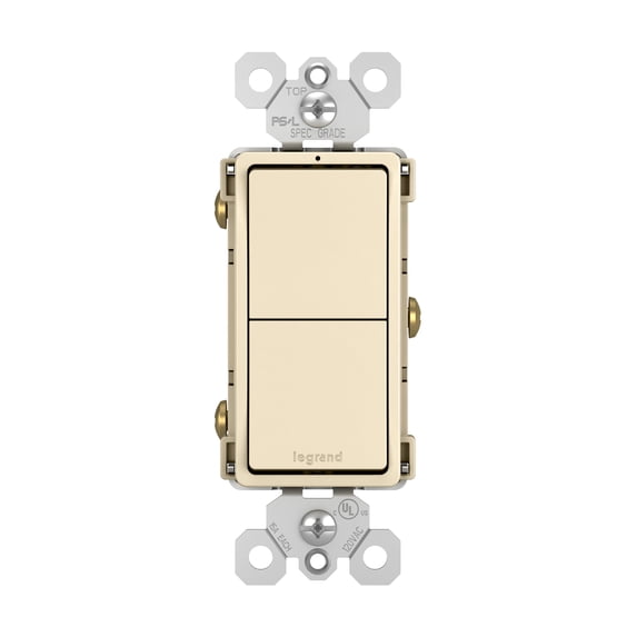 RCD11LA tm811lacc 2 single pole 1w decora switch 15amp 120/277 volt light alomond qty 1