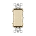 thumbnail image 1 of TM8111ICC tm8111icc 2 SINGLE 1w & 1 SINGLE POLE 3w pole decora switch 15amp 120/277 volt ivory qty 1, 1 of 7