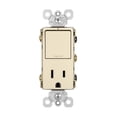 thumbnail image 1 of Legrand RCD38TRLA Radiant 15 Ampere Combination Tamper Resistant Outlet And 3-Way Light, 1 of 7