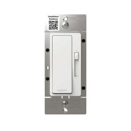 Legrand Rhl153p Radiant 15 Ampere Cfl, Incandescent, Led Dimmer - White
