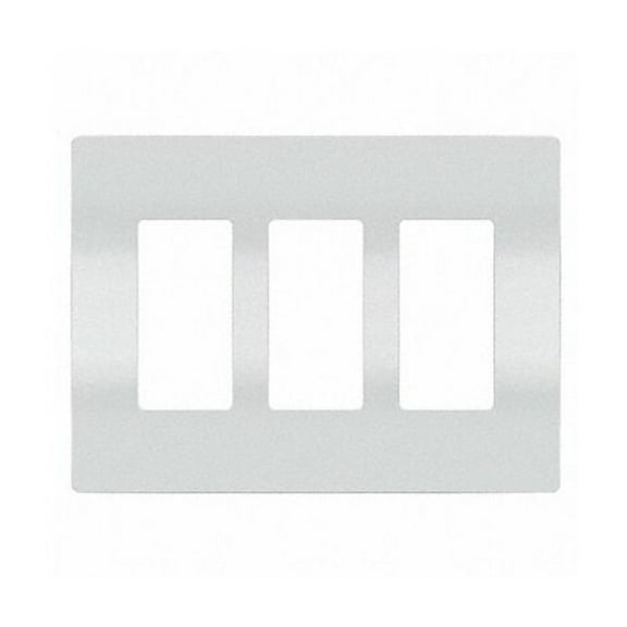 Rocker Wall Plate, Number of Gangs: 3 Plastic, Smooth Finish, White