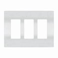 thumbnail image 1 of Rocker Wall Plate, Number of Gangs: 3 Plastic, Smooth Finish, White RWP263W, 1 of 4