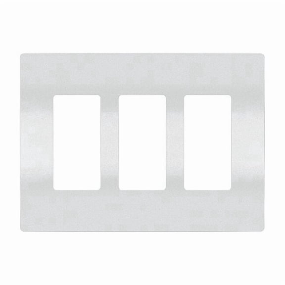 Rocker Wall Plate, Number of Gangs: 3 Plastic, Smooth Finish, White RWP263W