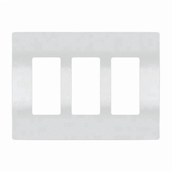 Rocker Wall Plate, Number of Gangs: 3 Plastic, Smooth Finish, White RWP263W