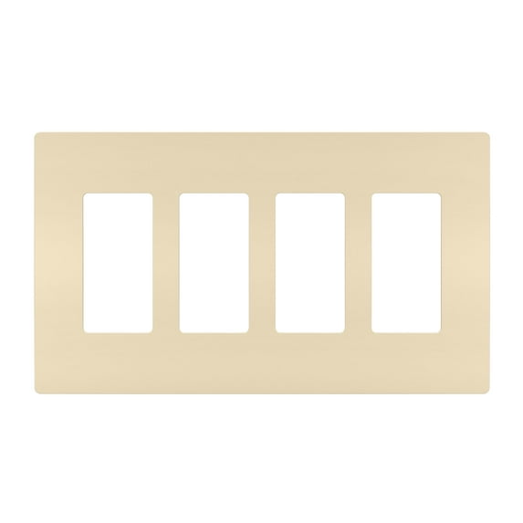 Legrand RWP264I Radiant 4-Gang Decorator Rocker Light Switch / Outlet Cover Wall Plate -