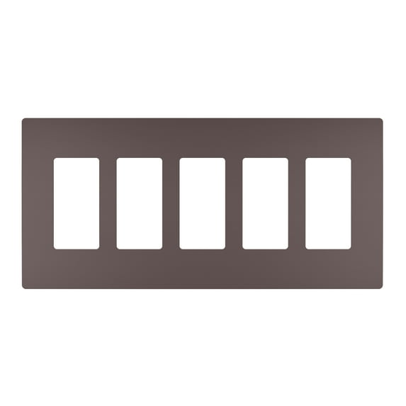 Legrand RWP265DB Radiant 5-Gang Decorator Rocker Light Switch / Outlet Cover Wall Plate -
