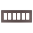 thumbnail image 1 of Legrand RWP266DB Radiant 6-Gang Decorator Rocker Light Switch / Outlet Cover Wall Plate -, 1 of 6