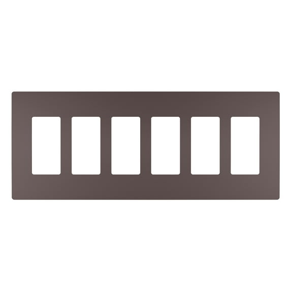 Legrand RWP266DB Radiant 6-Gang Decorator Rocker Light Switch / Outlet Cover Wall Plate -