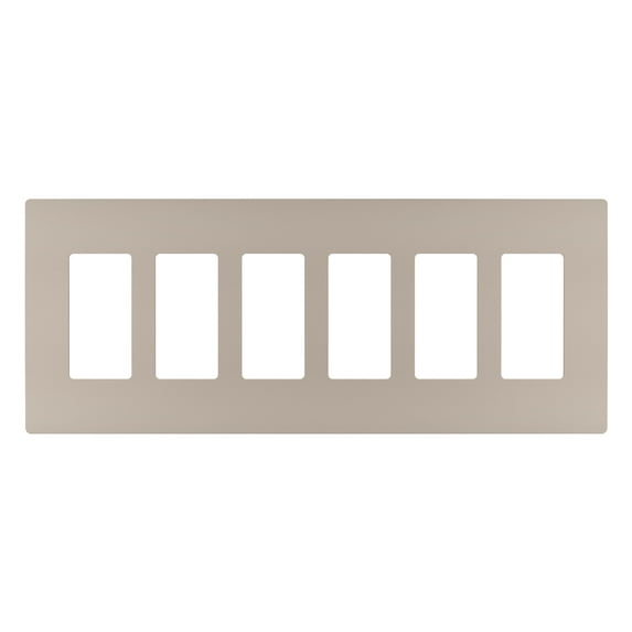 Legrand RWP266NI Radiant 6-Gang Decorator Rocker Light Switch / Outlet Cover Wall Plate -