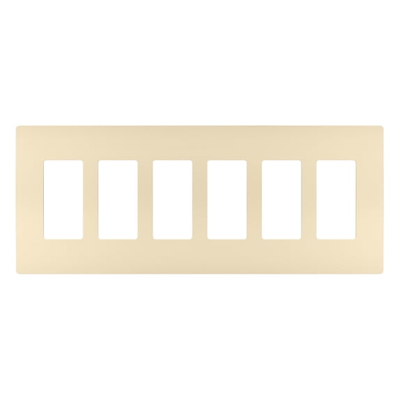 Legrand RWP266I Radiant 6-Gang Decorator Rocker Light Switch / Outlet Cover Wall Plate -