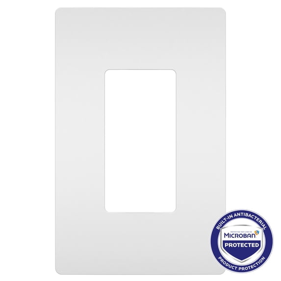Legrand RWP26WAMCC6 Radiant Single Rocker Switch Screwless Wall Plate - White