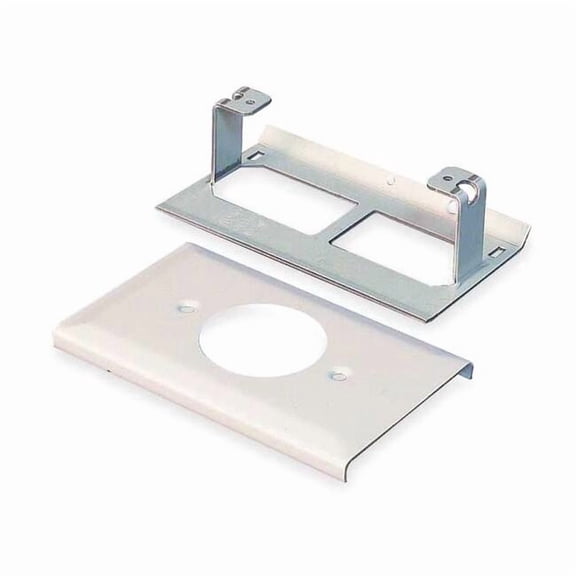 Raceway Single Receptacle Cover, 3000 Series, 1, 2 Channel, 2 3/4 in W, 1 1/2 in H, 4 1/2 in L