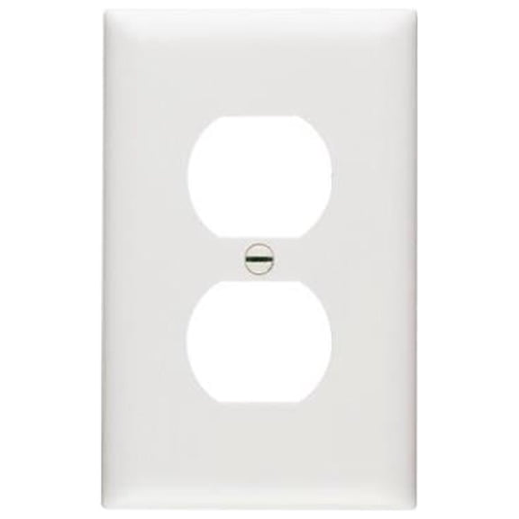 Legrand TP8WCP10 Pass & Seymour 1-Gang Duplex Outlet Wall Plate, Nylon, White, 10-Pk. - Quantity 10