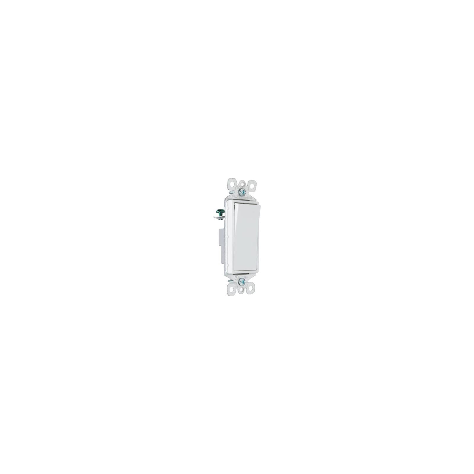 White Thermoplastic Single-Pole Momentary Contact Rocker Switch