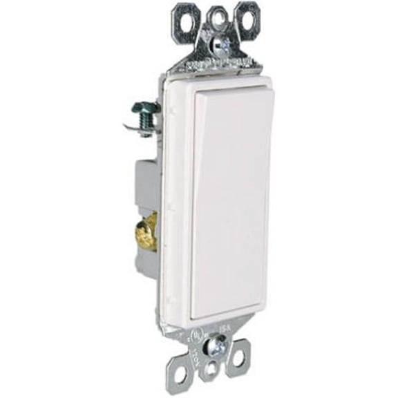 PASS & SEYMOUR Lighted Decor Switch 3W 15A White TM873WSLCC10