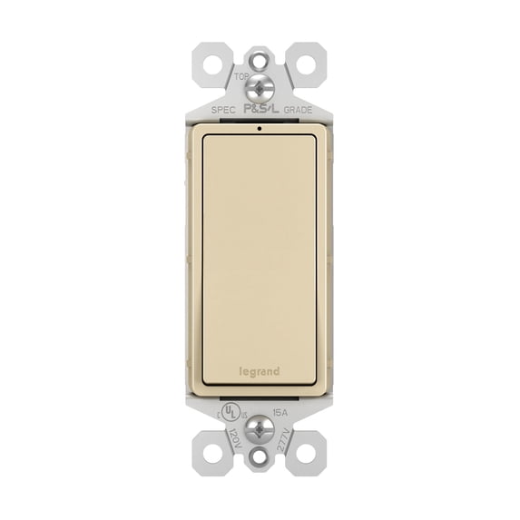 Legrand TM874ISL Radiant 15 Ampere 4-Way Decorator Rocker Light Switch - Off White