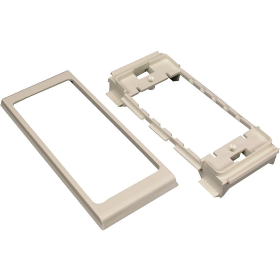 Raceway Twin Cover Device Bracket, CableSmart 40N2 Series, 2 3/16 in W, 3/4 in H, 5 1/4 in L, Ivory