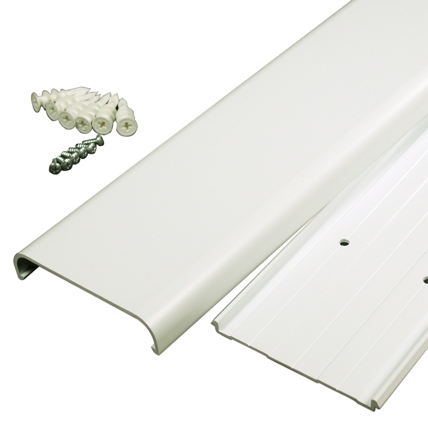White 2.5 ft Flat Screen TV Cord Cover Kit