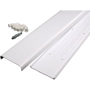 Legrand Wiremold CMK30 30 Inch Flat Screen TV Cord Cover Kit, Organizer for Wall, Holds Up to 10 Cords or Cables, White 1 Pack
