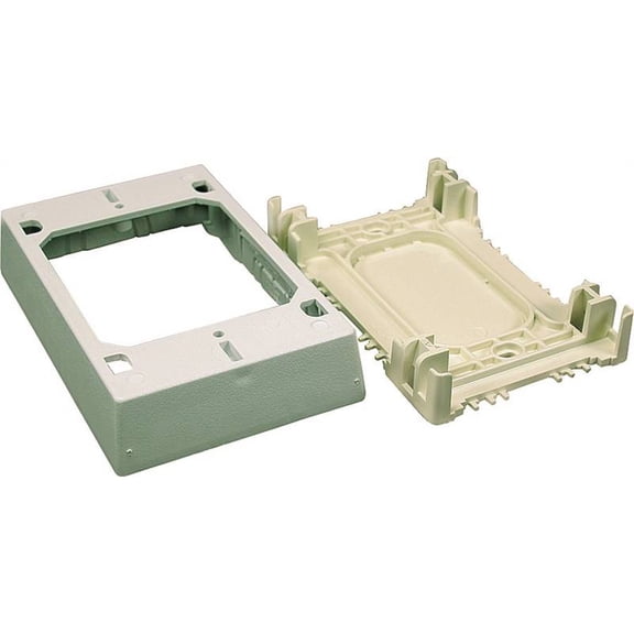 Wiremold Nonmetallic Raceway Extra Deep Outlet Box - Durable - 1 Gang, White
