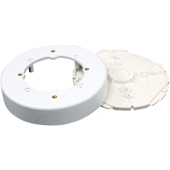 Wiremold White Round Fixture Box NMW4