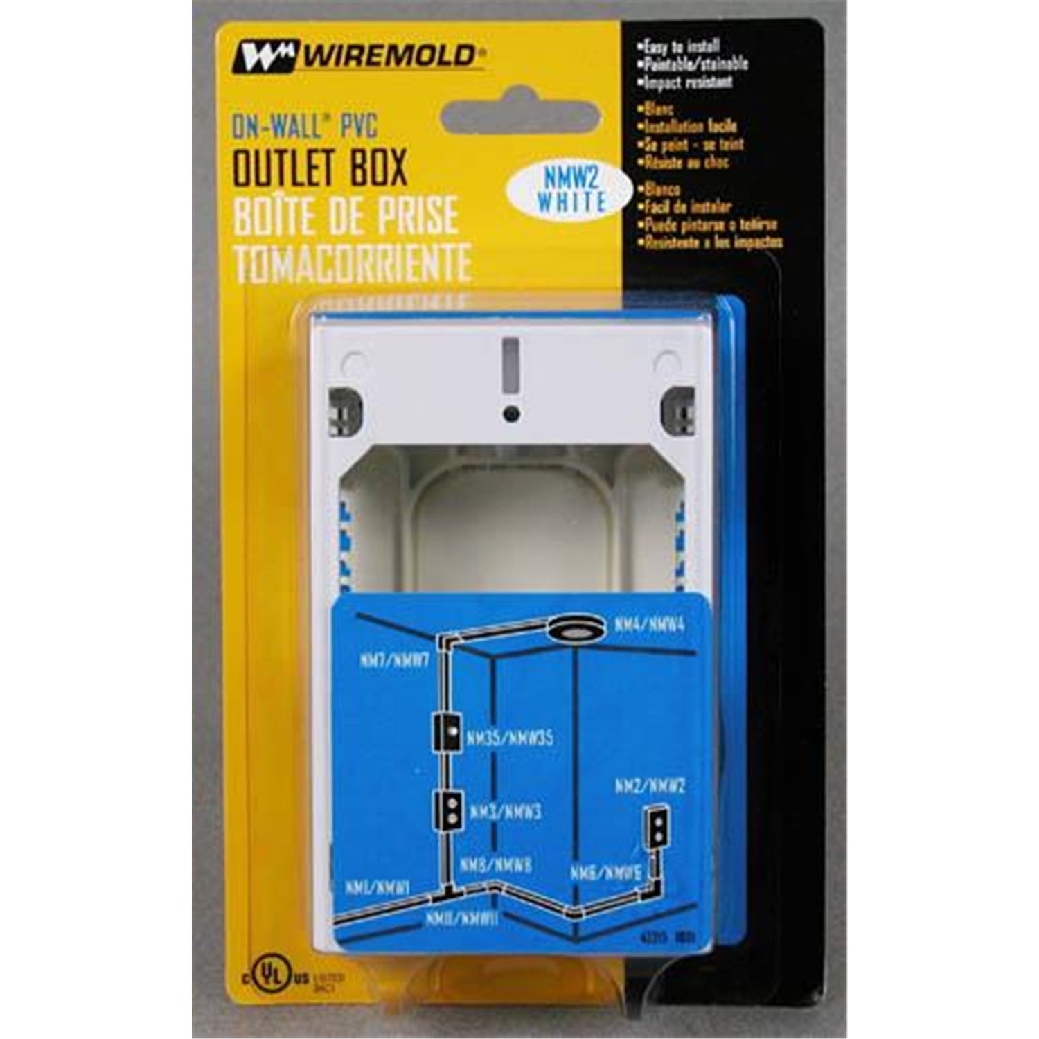 Legrand Wiremold Plastic Nonmetallic Raceway Extending Power, OnWall