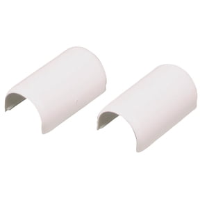 Wiremold Cable Cover C19 - Plastic Coupling, White - 9/16 In. W x 7/16 In. D