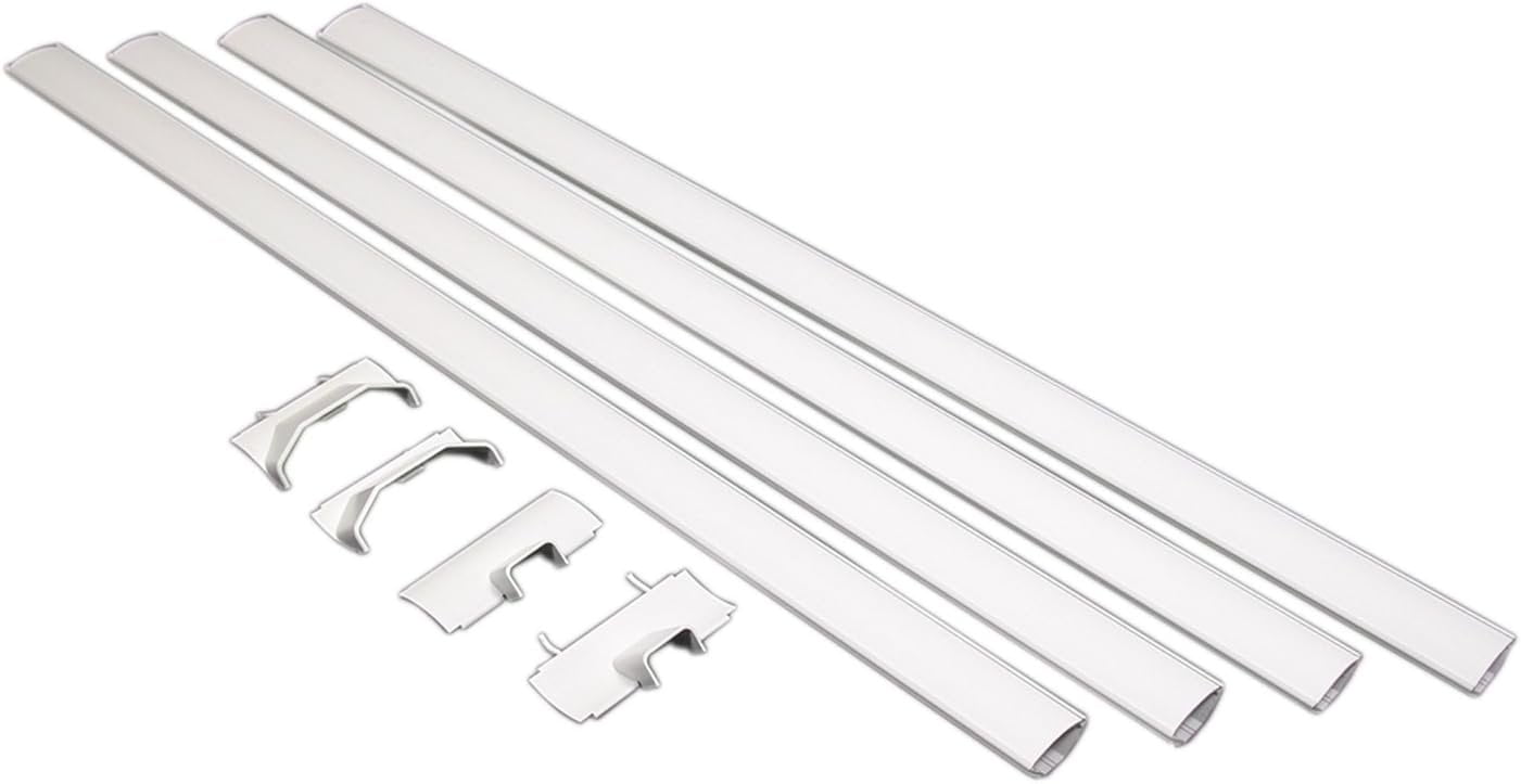 Legrand - Wiremold Wiremold Cable Management Kit, Cordmate Family, Cornermate, Organizer and Hider, Cover, Concealer, and Protector for Wall, White, Single Cord, CMK40, 1 Pack