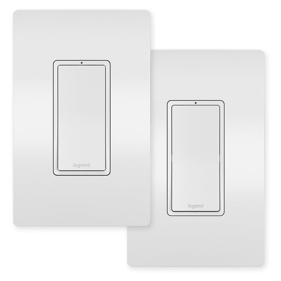 Legrand WNREZK10WH Radiant 15 Ampere 3 Way And Single Pole Smart Rocker Switch Kit - White