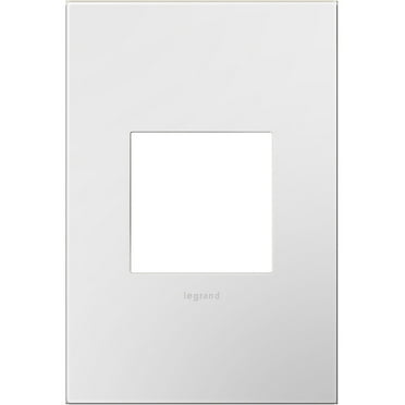 Legrand adorne 1-Gang Wall Plate in Gloss White Finish
