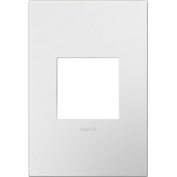 Legrand adorne 1-Gang Wall Plate in Gloss White Finish