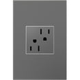 thumbnail image 1 of Legrand adorne 15A Tamper-Resistant Outlet With Matching Wall Plate in Magnesium Finish, ARTR152M4WP, 12-Pack, 1 of 1