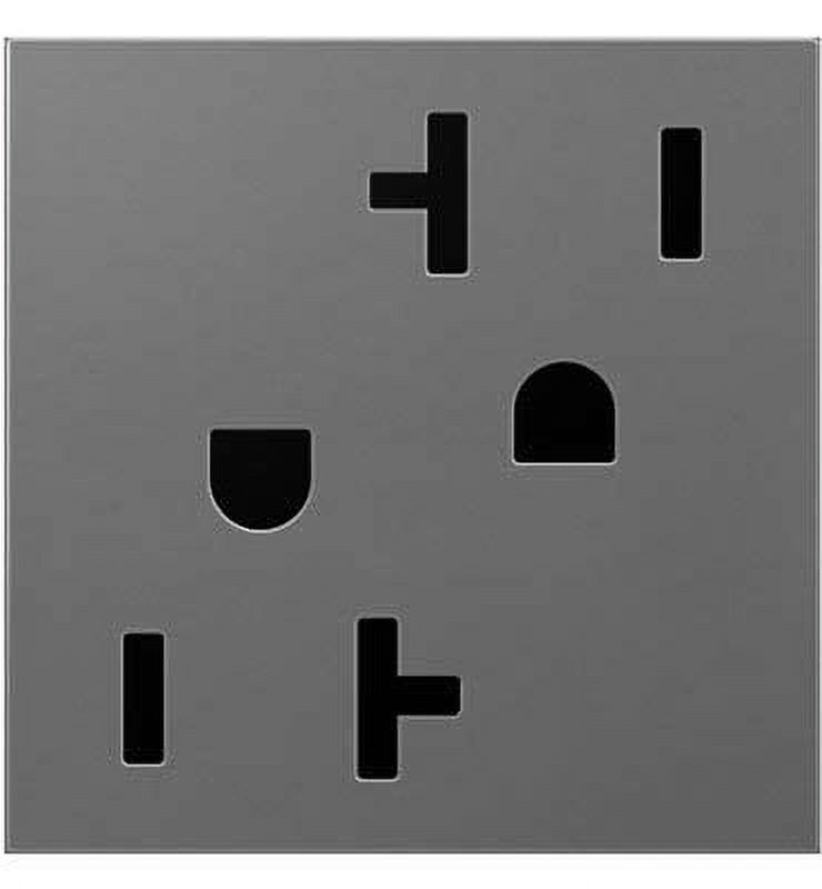 Legrand Adorne 20A Tamper-Resistant Outlet in Magnesium Finish, 4-Pack, ARTR202M4