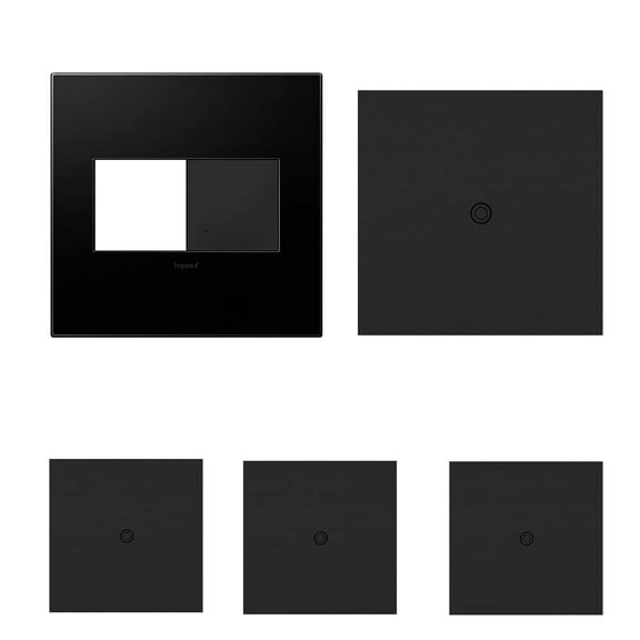 Legrand adorne with Netatmo Deluxe Smart Switch Starter Kit | Compatible with Alexa, Apple HomeKit, and The Google Assistant (Graphite)