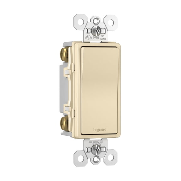 Legrand P&S Radiant 15 Amp 4-Way Decorator Rocker Light Switch Ivory TM874-ICC