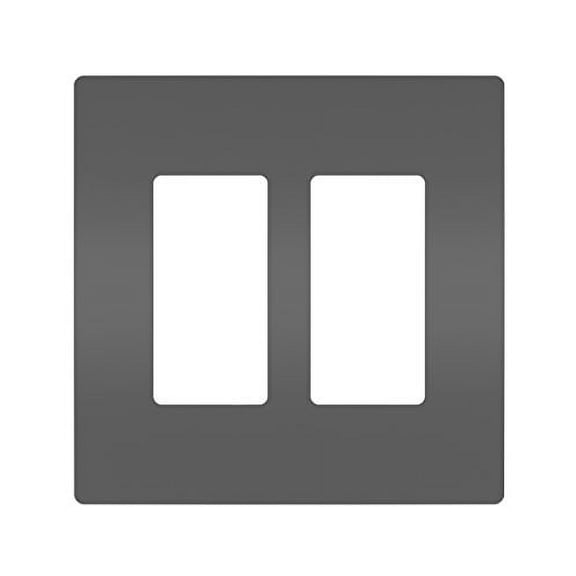 Legrand radiant Screwless Wall Plates for Decorator Rocker Outlets, 2-Gang, Black, RWP262BKCC6