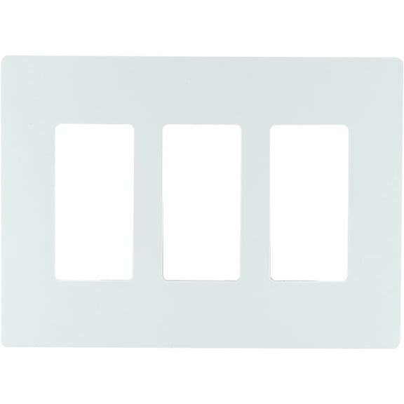 Legrand radiant Screwless Wall Plates for Decorator Rocker Outlets, 3-Gang, White, RWP263WCC6
