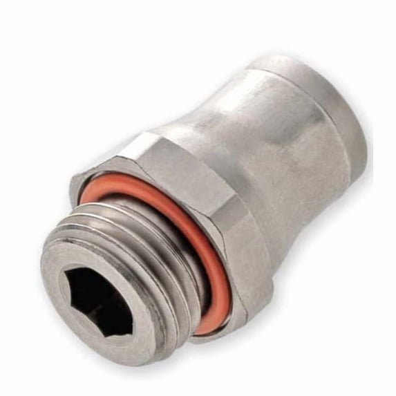 Legris Push-Fit Adapter Fitting, 1/4 in Tube Size, Brass, Silver 3601 06 60