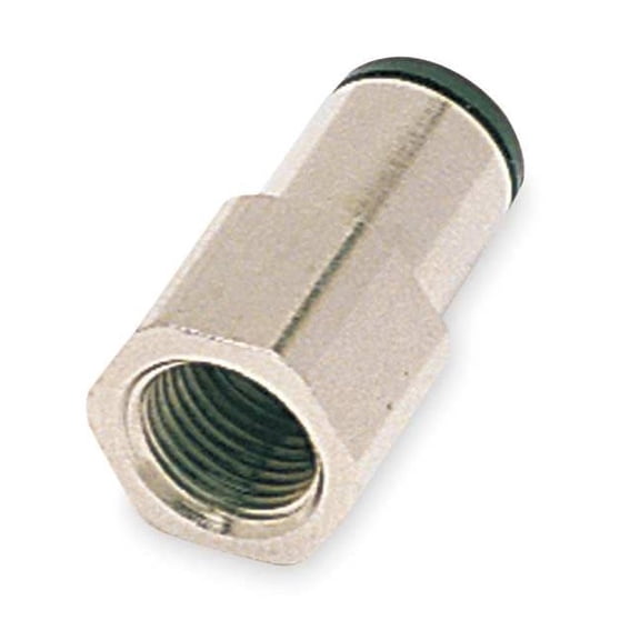 Legris Push-Fit Adapter Fitting, 4mm Tube Size, Brass, Silver, 10 PK 3114 04 10