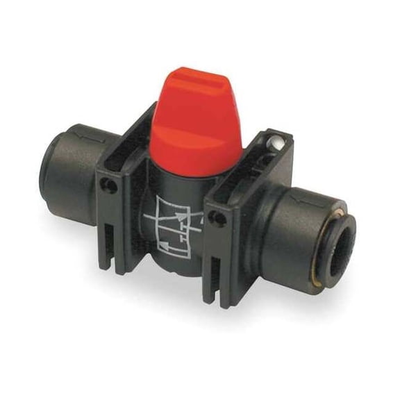 Legris 3/8" Push Glass-Fill Nylon Mini Ball Valve Inline 7913 60 00