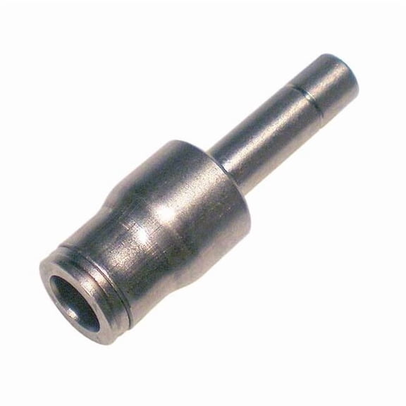 Push-Fit Adapter Fitting, 1/4 in Tube Size, Brass, Silver 3667 06 56