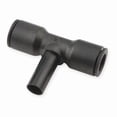 thumbnail image 1 of Push-Fit Tee Fitting, 5/16 in or 8mm Tube Size, Brass, Fiberglass-Reinforced Nylon, Black, 10 PK, 1 of 1
