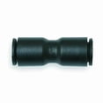 thumbnail image 1 of Push-Fit Union Fitting, 10mm Tube Size, Fiberglass-Reinforced Nylon, Black, 10 PK 3106 10 12, 1 of 1