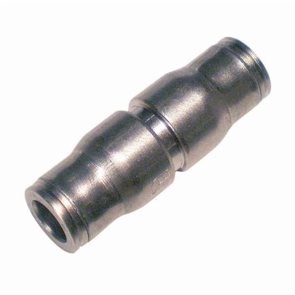 Push-Fit Union Fitting, 5/32 in Tube Size, Brass, Silver 3606 04 00