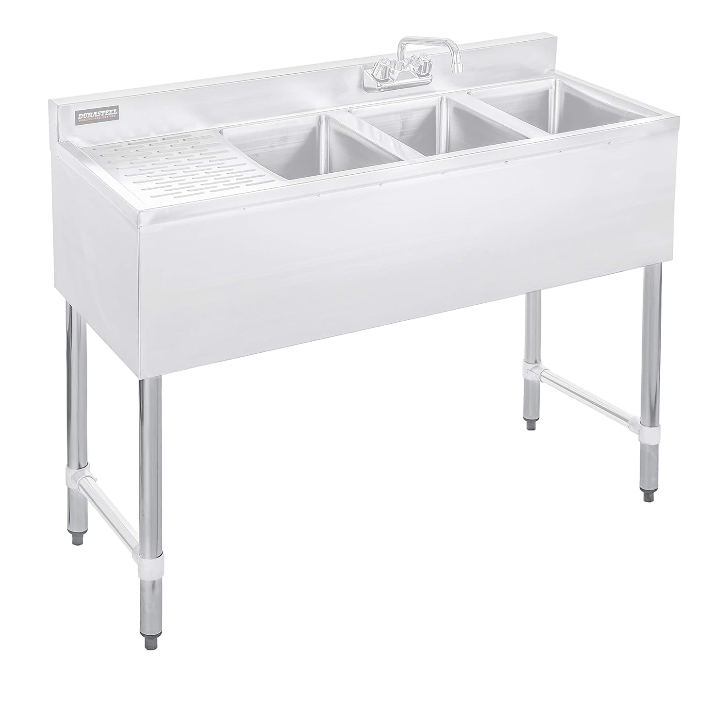 Legs for Bar Sink & Utility Sink - DuraSteel 25 inch Replacement Galvanized Boosted Legs - Raise Basin Height To 36" or 38" for Standard Bar Sink, Prep & Utility Sink
