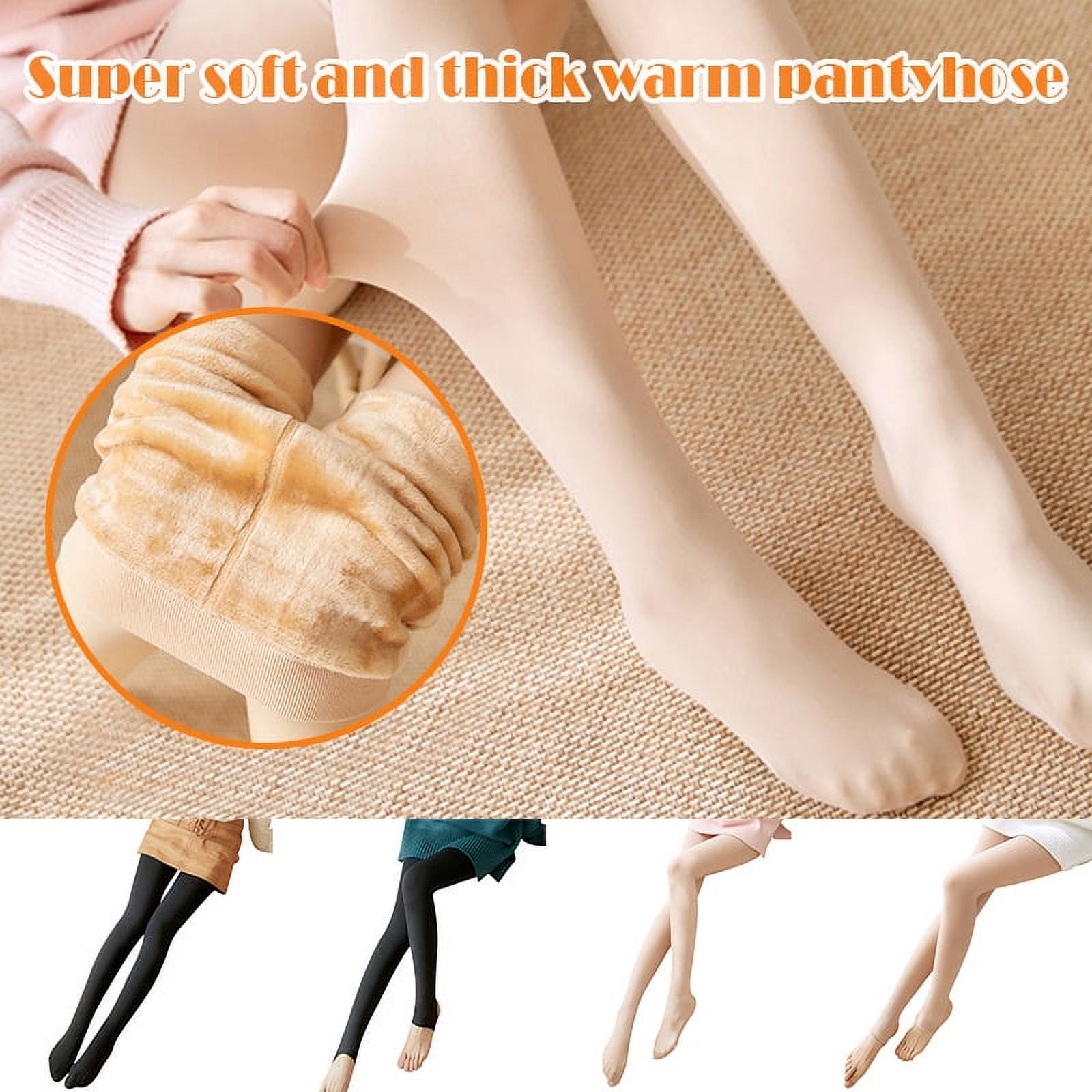 Women's Fleece Opaque Tights Stockings Warm Winter Footed Pantyhose  Leggings 500g (padded And Thickened)